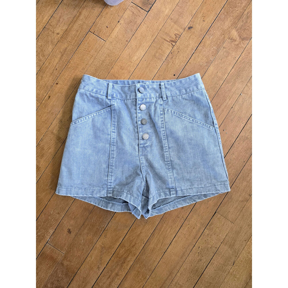 SHE+SKY blue-grey denim shorts